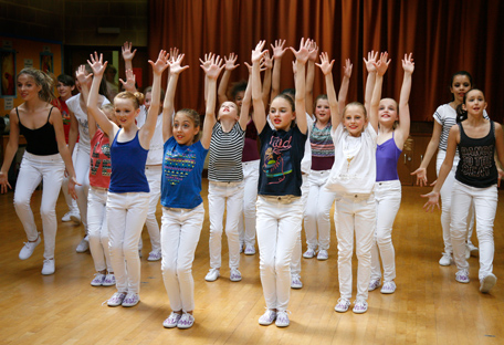 Pupils during a dance class
